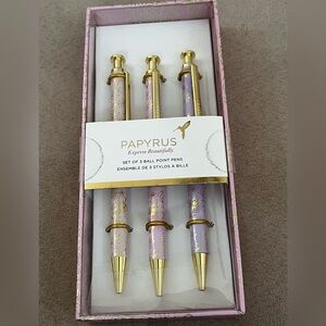 Papyrus Set of 3 Ball Pens New